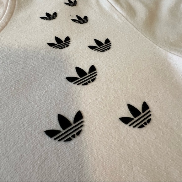 Vintage y2k 2003 ADIDAS Pink Logo Short Sleeve Crew Neck T-Shirt Baby Tee S - Picture 3 of 8